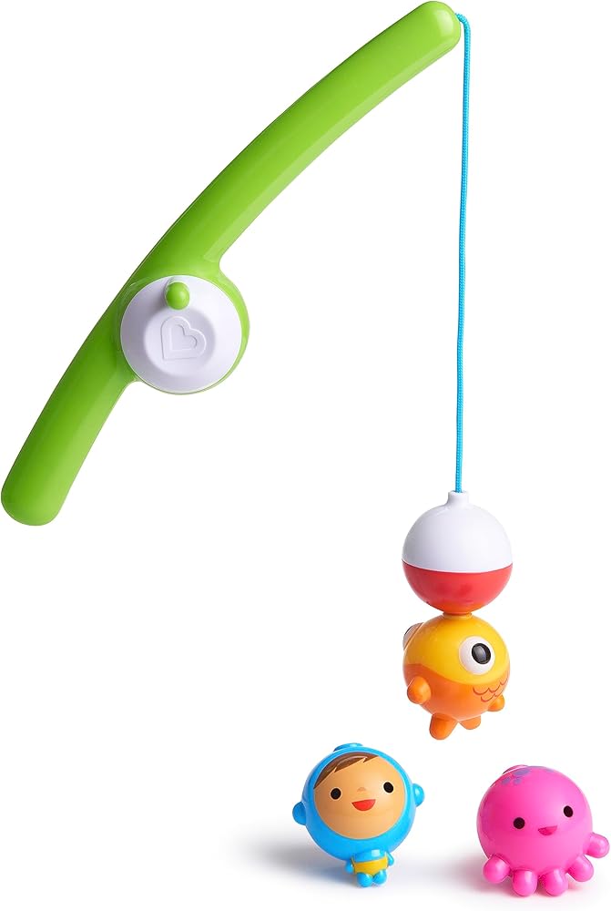 Munchkin Fishin' Magnetic Baby and Toddler Bath Toy, 4 Piece Set